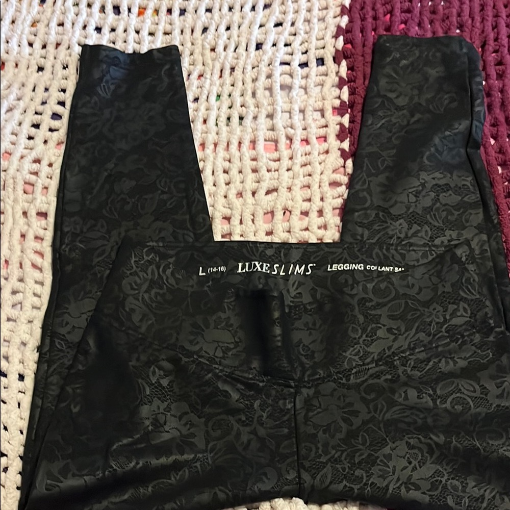 Luxe Black Leggings with Velvet Sheen
